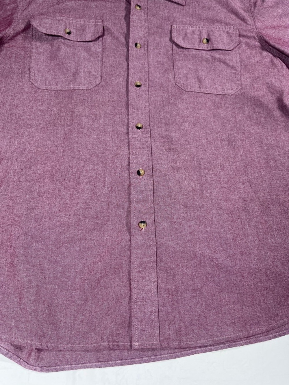 Wrangler Authentic Short Sleeve Button-Up Shirt Plum Men’s XXL - Picture 7 of 13